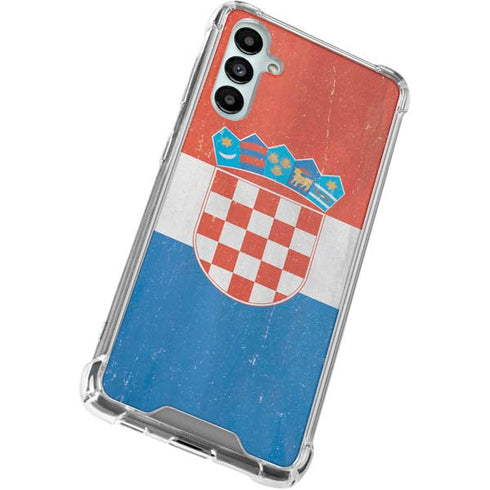 Croatia Flag Distressed Gabb Phone 4 Clear Case